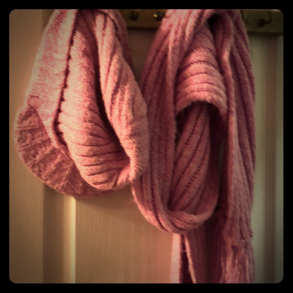 Pink hat and scarf